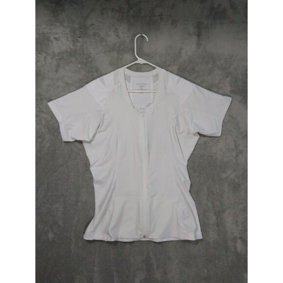 Alignmed Posture Fitness Shirt Womens 2XL White Zip Front 2.0 Neuroband Tech - Picture 1 of 6